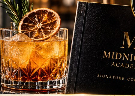 Old fashioned junto al menú Midnight